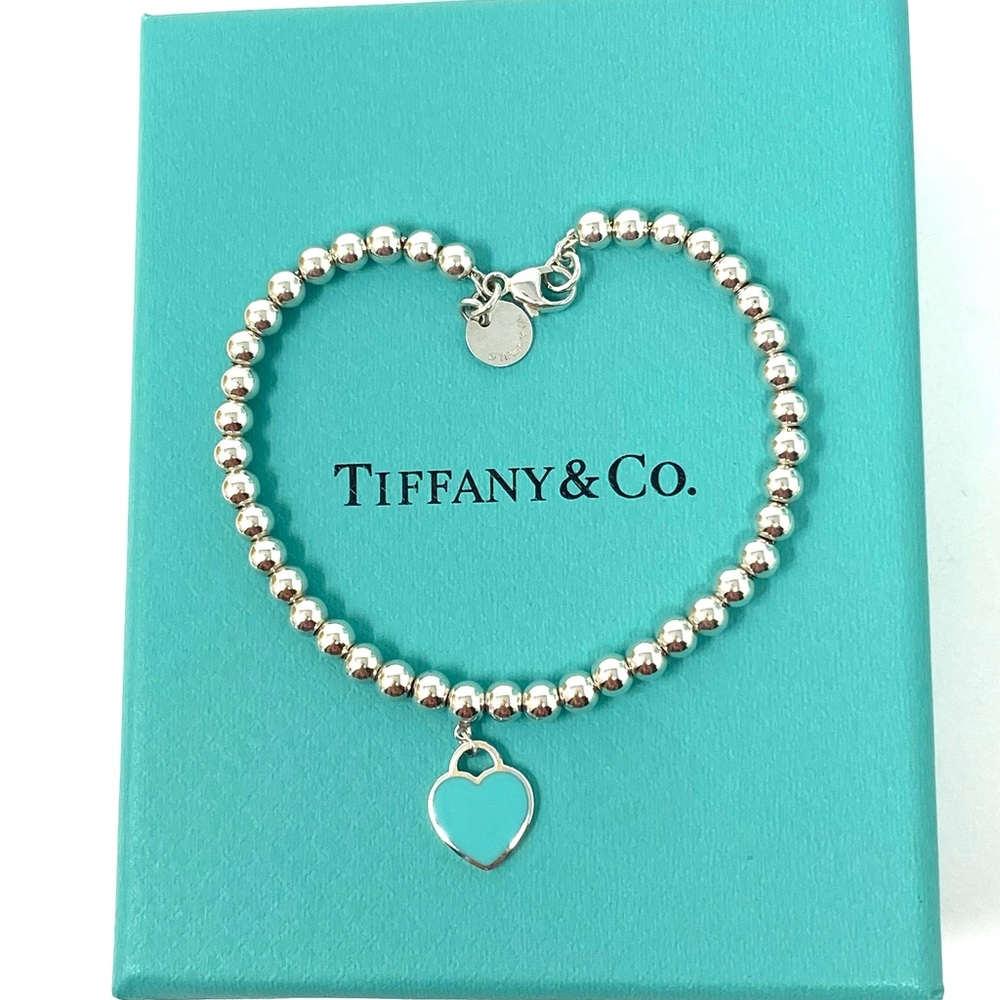 Authentic Tiffany & CO. Return To Mini Enamel Blue Bracelet. - Picture 2 of 6